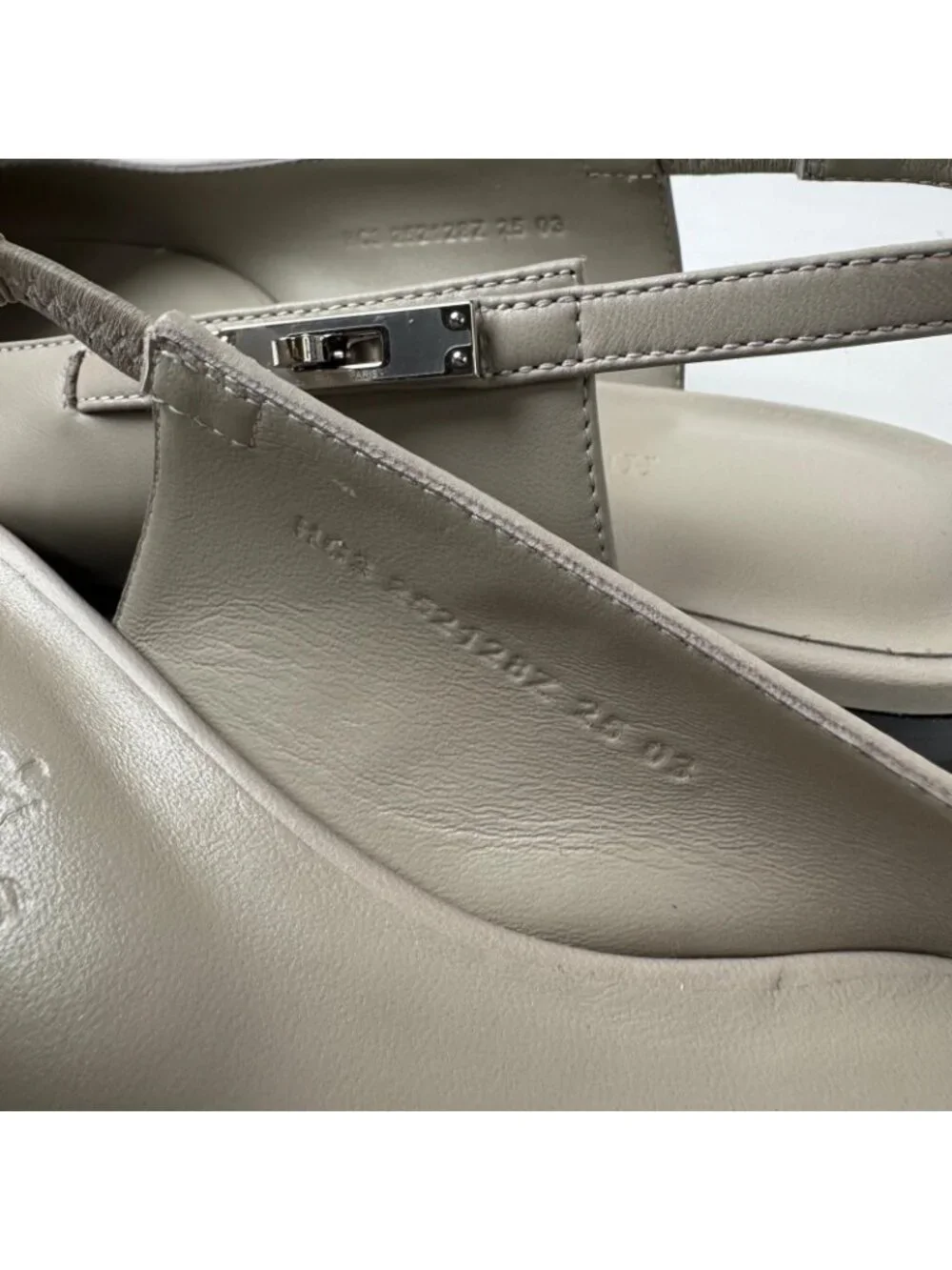 Hermes Lovely Sling Back Ballet Shoes Kelly